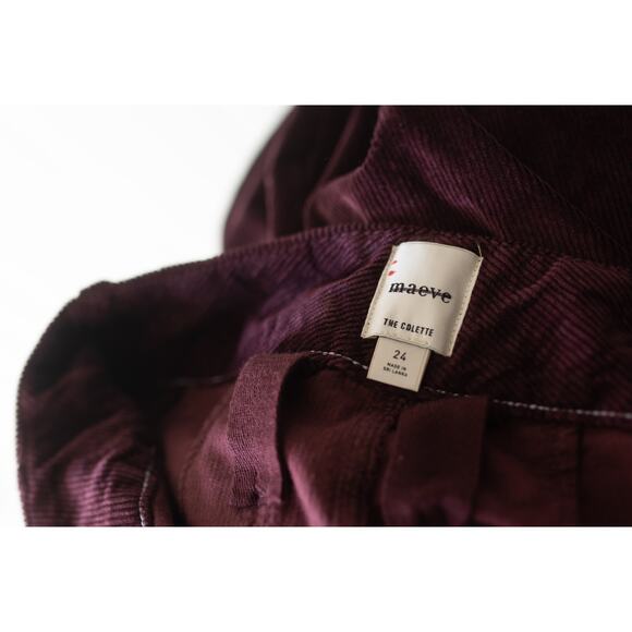 Anthropologie Colette Corduroy Full-Length Wide-Leg Pants Maeve 24 - Picture 6 of 6